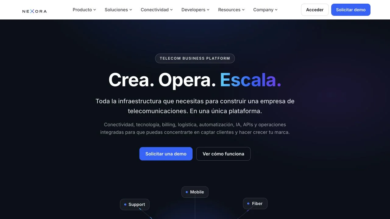 Vista real de NEXORA