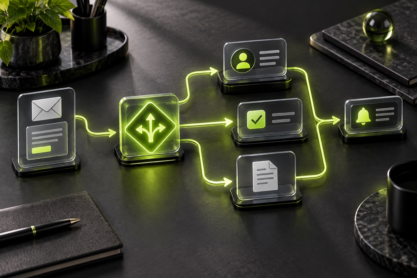 Concepto visual de Automatización e IA aplicada