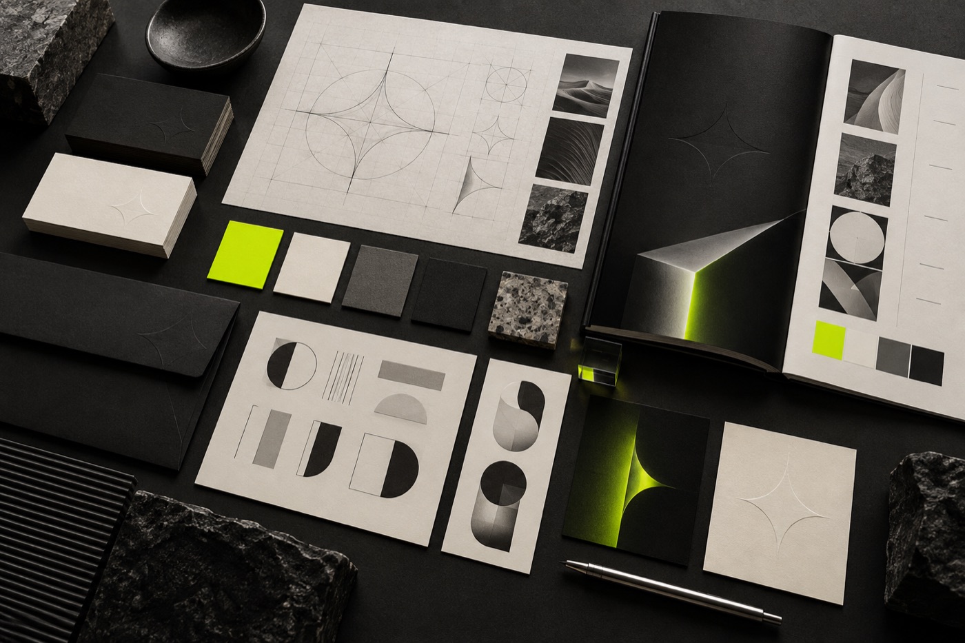 Concepto visual de Identidad de marca completa